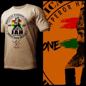 Haile Selassie Jah Rastafari T-Shirt Rastafarian Roots Reggae  Ital Vibration Rootical Dub Music Conqueror Tee