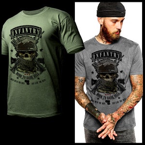Military Infantry Grunt Combat Action T-Shirt Spec Operation Commandos Iraq Afghanistan Combat Veteran short sleeve T-shirt size S-2XL