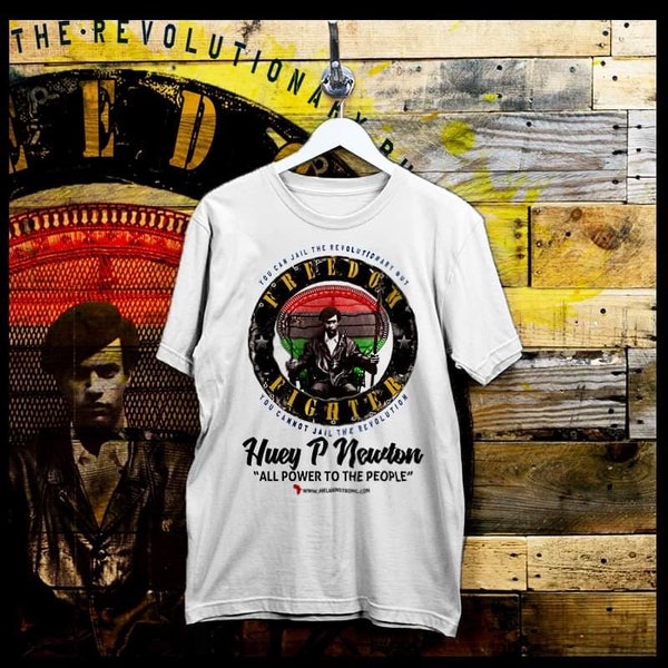 Black History Month Pride and Power Icon T-Shirt African American Civil Rights Activist Huey P Black History Tee