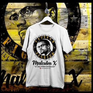 Black History Month Pride and Power Icon Malcolm X T-Shirt African American Civil Rights Activist Black History Tee