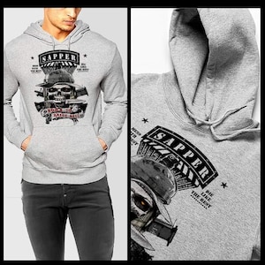 Combat engineer sapper  Hoodie military combat veteran Iraq Afghanistan war pullover