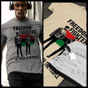 Huey P Newton shotgun patrol T-Shirt African American Civil Rights Activist Black History Tee