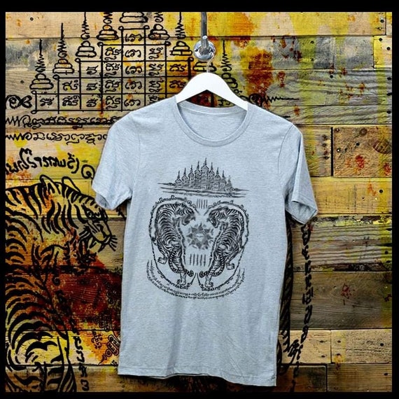 Muay Thai Kickboxing Fighter T-Shirt Tiger Sak Yant Muay Thai Kickboxing Fighter T-Shirt Tiger Sak Yant