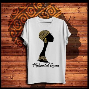 Black Melanated African Nubian Queen Unapologetically Black Pride and Culture Short Sleeve Men T-Shirt
