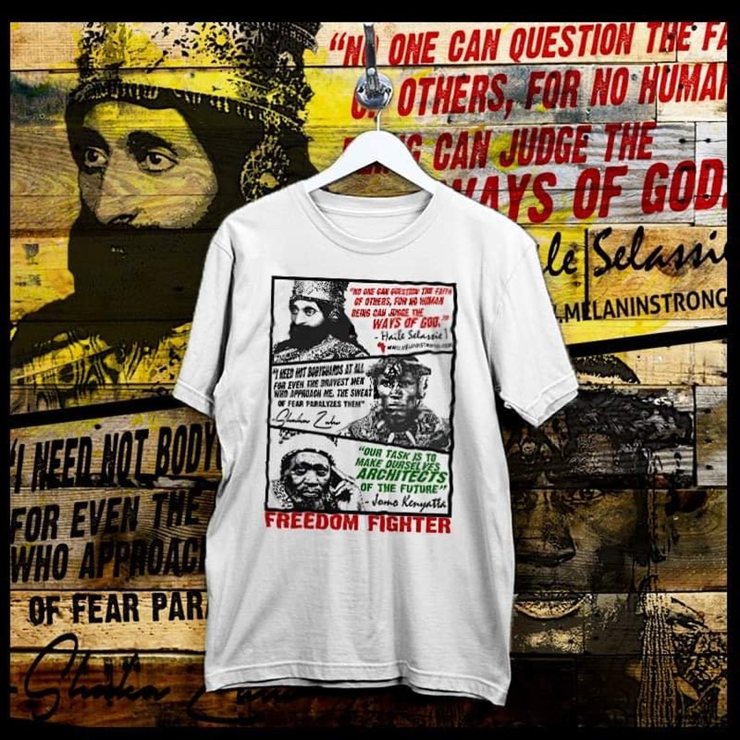 Black History Month Pride and Power Shaka Zulu Kenyatta Selassie T