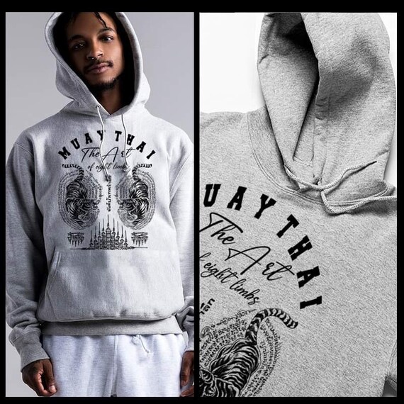 Muay Thai Sak Yant Tigers Pullover Sweater Thailand Martial Arts