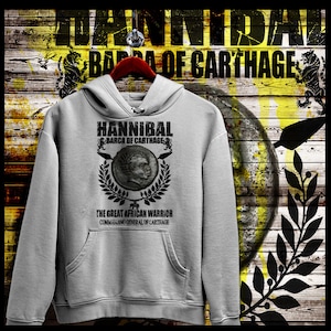 Guerrier africain Hannibal de Carthage Black power Hoodie African General Black Pan-African History pull-shirt