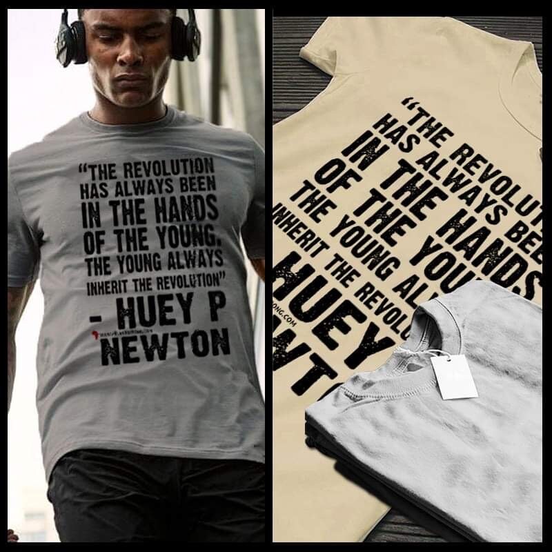 Huey P Newton Revolution Quote T shirt African American Civil Rights Activist Black History Tee Etsy