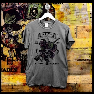 Military Sniper Combat Veteran T-Shirt Infantryman Tactical War Quote Special Ops Airborne Commandos short sleeve T-shirt size S-2XL