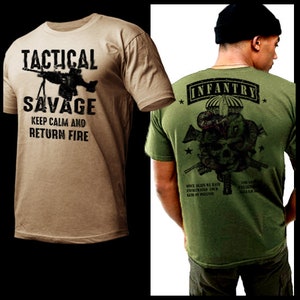 Military Infantry Grunt Combat Action T-Shirt Spec Operation Commandos Iraq Afghanistan Combat Veteran short sleeve T-shirt size S-2XL
