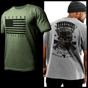 Military Airborne Paratrooper Combat Action T-Shirt Spec Operation Commandos Iraq Afghanistan Combat Veteran short sleeve T-shirt size S-2XL