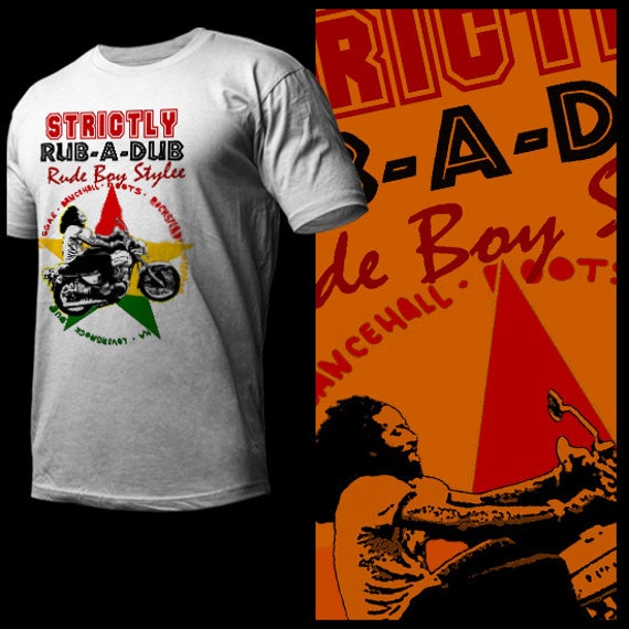 Reggae 80s Yardman Dub Style T-shirt Haile Selassie Jah Rastafari  