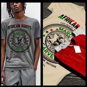 Marcus Garvey T-Shirt African Jamaican Civil Rights Activist Black History Tee
