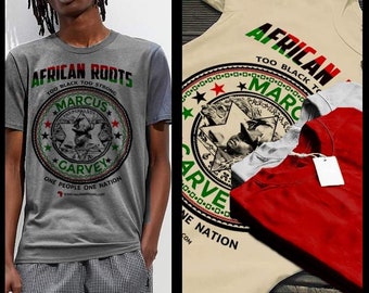 Camiseta Marcus Garvey Camiseta Africana Jamaicana Ativista dos Direitos Civis Camiseta com História Negra