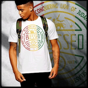 Reggae Haile Selassie Love Jah bless King Rastafari Irie Lion T-Shirt Rastafarian Roots Reggae Rastaman King Conqueror Dub style tee