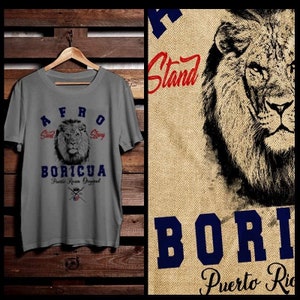 Puerto Rico Flag T-shirt Puerto Rican Boricua Taino Afro Latino afro boricua Pride and Culture puerto rico map and flag