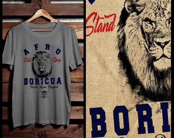 Puerto Rico Flag T-shirt Puerto Rican Boricua Taino Afro Latino afro boricua Pride and Culture puerto rico map and flag