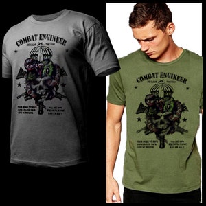 Military Combat Engineer Sapper Combat Action T-Shirt Spec Operation Commandos Iraq Afghanistan Combat Veteran short sleeve size S-2XL