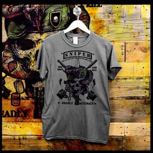 Military Sniper Combat Veteran T-Shirt Infantryman Tactical War Quote Special Ops Airborne Commandos short sleeve T-shirt size S-2XL