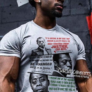 James Baldwin T-Shirt African American Civil Rights Activist Black History Tee, James Baldwin Black History Month Shirt, James Baldwin Quote