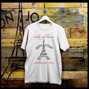 French t-shirt Eiffel Tower Paris France City of Love