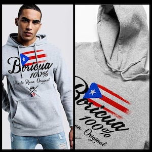 Puerto Rican Flag pullover hoodie Boricua Taino Afro Latino Pride And Power Puerto Rico Map