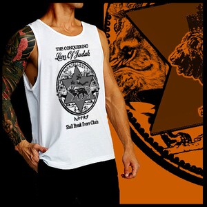 Jah Rastafari Reggae Tank Top Haile Selassie Rastafarian Roots Reggae Music Singlet