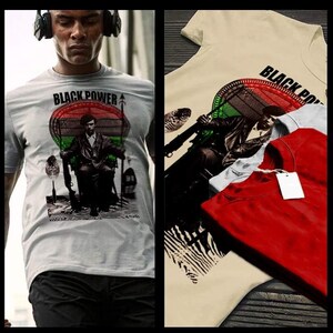 Black History Month Revolutionary Freedom Fighters Huey P melanated T-Shirt African American Civil Rights Activist Black History Tee