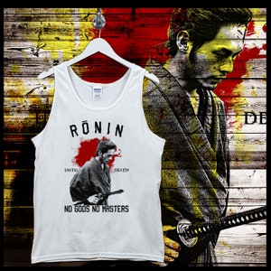 Japanese samurai White tank top Bushido way of the warrior Japan Edo Era Warrior Class Katana Japanese Steel Singlet