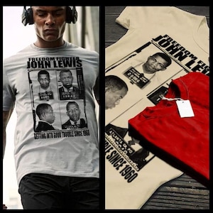 Black History Month Revolutionary Freedom Fighters john lewis melanated T-Shirt African American Civil Rights Activist Black History Tee