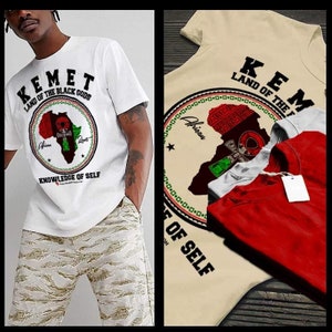 Oude Egypte ankh Kemet Afrikaanse kaart T-shirt zwarte geschiedenis pre-koloniale Egyptische Hiërogliefen Goden Zelfkennis korte mouw mannen t-shirt