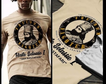 Haile Selassie Rastafarian T-Shirt Roots Reggae Music Tee