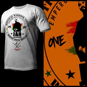 Haile Selassie Jah Rastafari T-Shirt Rastafarian Roots Reggae  Ital Vibration Rootical Dub Music Conqueror Tee