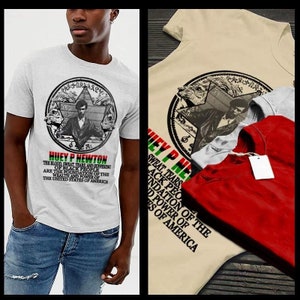 Black History Month Revolutionary Freedom Fighters Huey P melanated Quote T-Shirt African American Civil Rights Activist Black History Tee