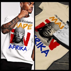 Camiseta de la antigua máscara africana colorida Africa tribal cultura arte algodón camiseta