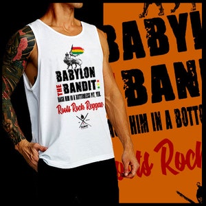 Jah Rastafari Reggae  Rootical Tank Top Haile Selassie Rastafarian Roots Reggae Music Singlet