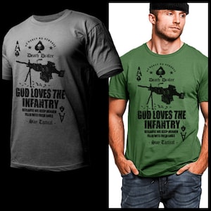 Military Infantry Grunt Combat Action Infantryman T-Shirt Spec Operation Commando Iraq Afghanistan Combat Veteran short sleeve Size S-2XL