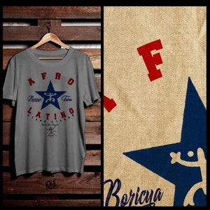 Puerto Rico Flag t-shirt Puerto Rican Boricua Taino Afro Latino afro boricua Pride and Culture puerto rico map and flag