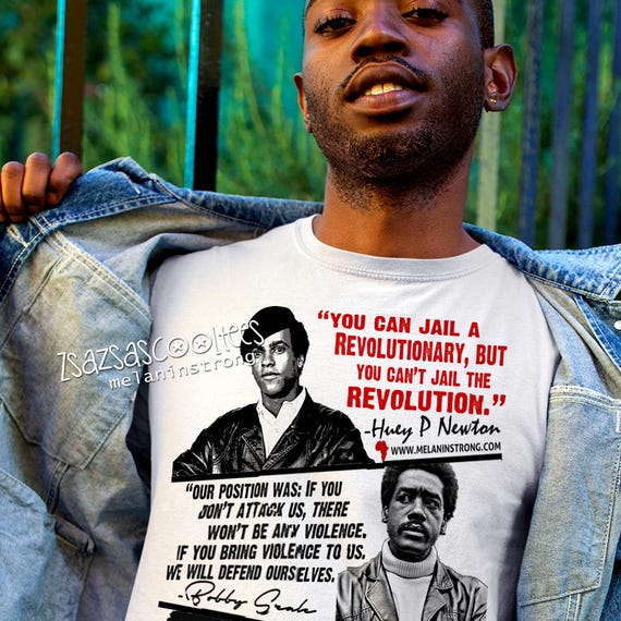 Black Panther Party T-shirt, Huey Newton Bobby Seale Fred Hampton