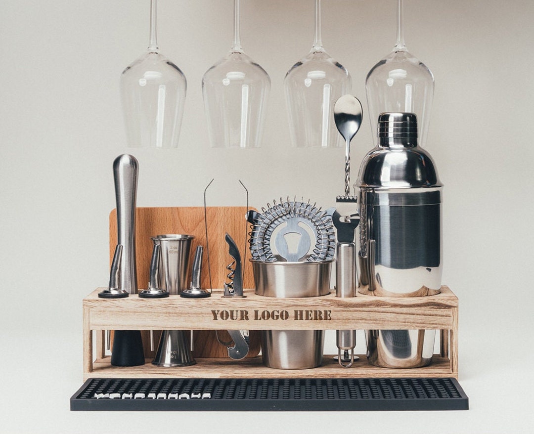 BARBOX MIXOLOGY SET, Cocktail Kit, Mini Bar for Modern Home, Rustic