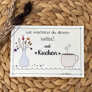 Karte "Kaffee & Kuchen"