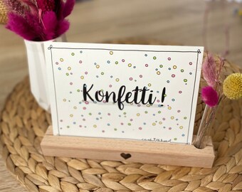 Karte "Konfetti"; Gute-Laune Grußkarte für Geburtstag und alle anderen Anlässe