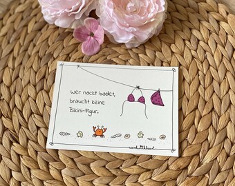 Karte "Bikini-Figur“