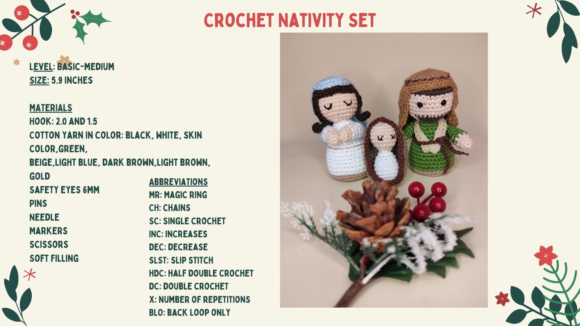 Christmas Nativity SET Amigurumi Crochet Pattern - Etsy