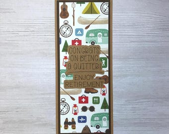 Handmade Camping Retirement Greeting Card, Outdoorsman, Special Message Inside