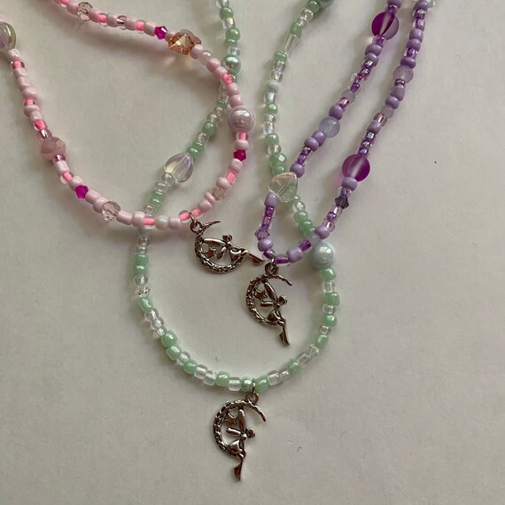 Fairy beaded necklace Etsy