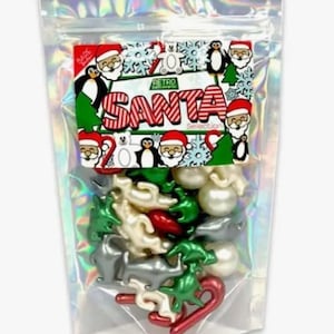 Retro Bath Pearls - Santa Selection. 30 Festive Bath Pearls - Candy Canes, Penguins, Snowballs, Polar Bears and Christmas Trees.