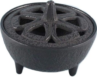 Wax Melter for Log Burner. Cast Iron. Just place on top of log burner and the heat will melt any wax melt. Also ideal for incense.