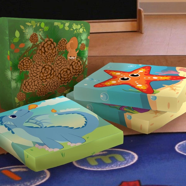 Floor Seat Cushions/Sitting Pillow for Kids & Classrooms/Children's Sitting Pad