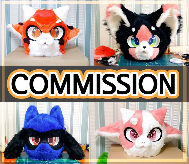 Kemono partial fursuit commission head paws tail Etsy